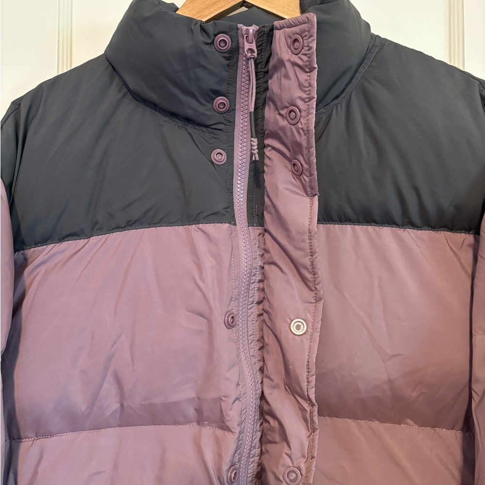 Fabletics Mauve Two-Tone Puffer Jacket - Picture 3 of 5